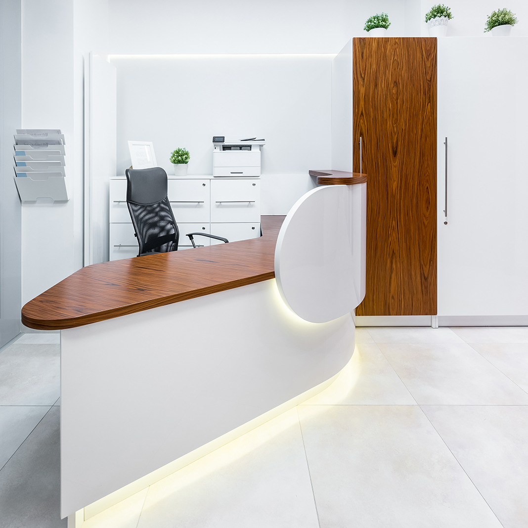 Modern reception area